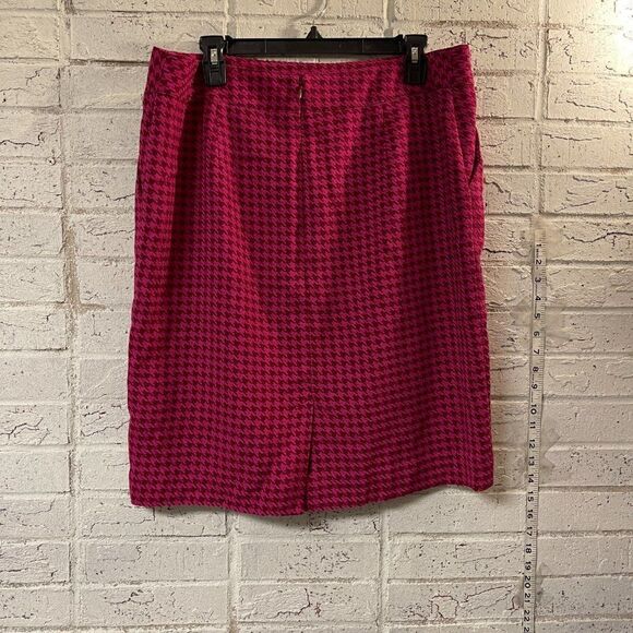 Merona Pink plaid houndstooth  pencil skirt Plus Size 14 - Picture 4 of 9